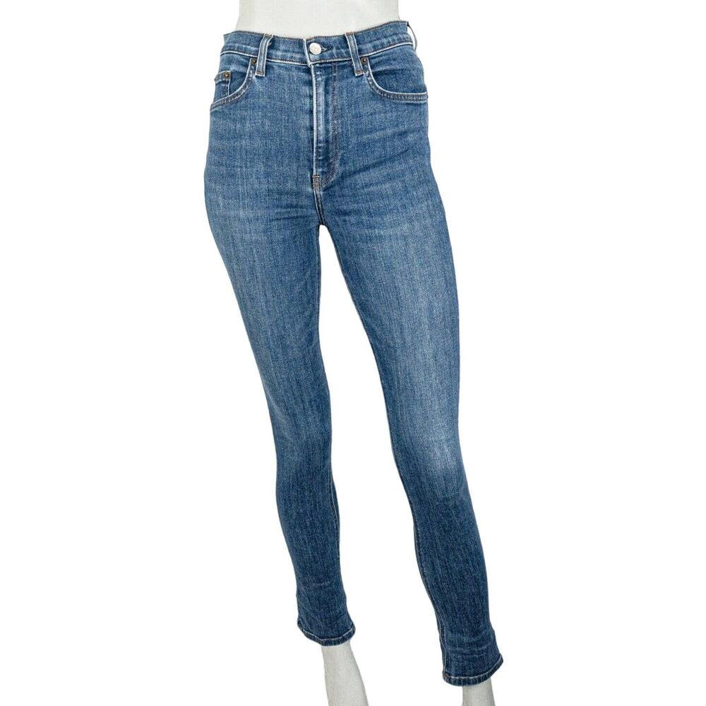REFORMATION High-Rise Skinny Denim Jeans Blue Crown cotton Size 25